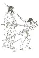 Sword Of David vs Goliath tattoo design idea