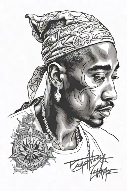 Tupac Shakur tattoo design idea