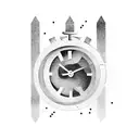 an abstract illustration for time is an illusion  tattoo design idea