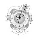 an abstract illustration for time is an illusion  tattoo design idea