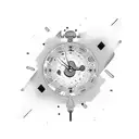 an abstract illustration for time is an illusion  tattoo design idea