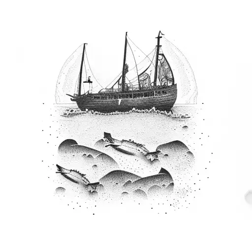 Shipwreck tattoo design idea