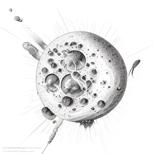 Meteor impact tattoo design idea