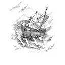 Shipwreck tattoo design idea