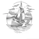 Shipwreck tattoo design idea