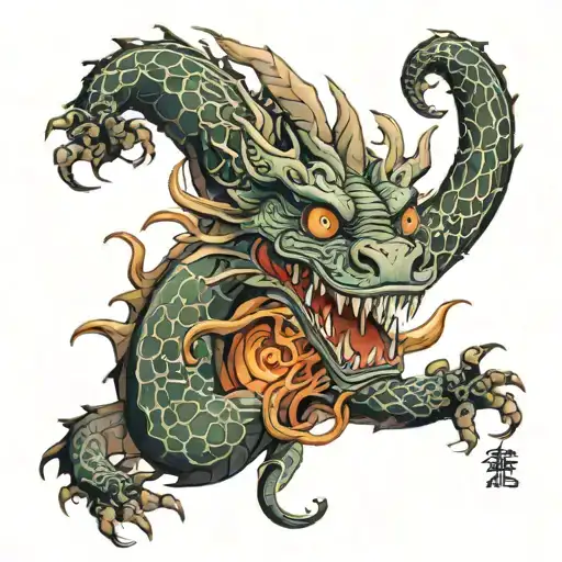 the dragon from spirited away tattoo design idea