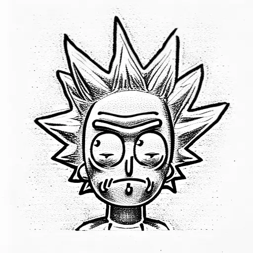 Rick and Morty tattoo design idea