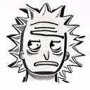 Rick and Morty tattoo design idea