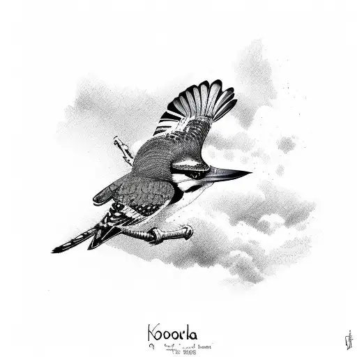 flying kookaburra  tattoo design idea