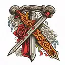 life's double edged sword  tattoo design idea