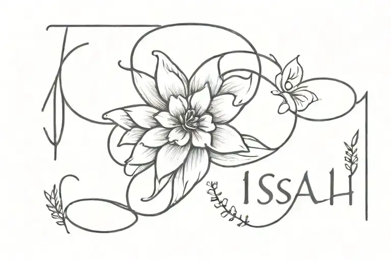 Words "Isaiah 41:10" tattoo design idea