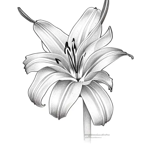 Easter Lily with the name Beverly tattoo design idea