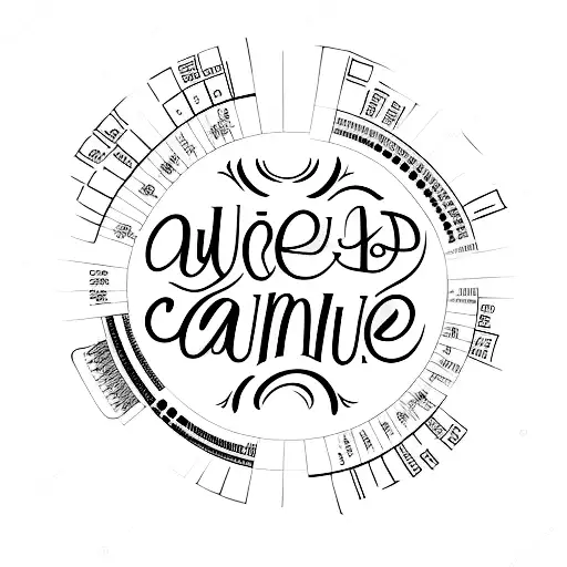 circular arm wave tatoo with bible verses and significant dates built in tattoo design idea