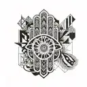 Hamsa Symbol tattoo design idea