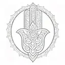 Hamsa Symbol tattoo design idea