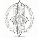 Hamsa Symbol tattoo design idea