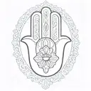 Hamsa Symbol tattoo design idea