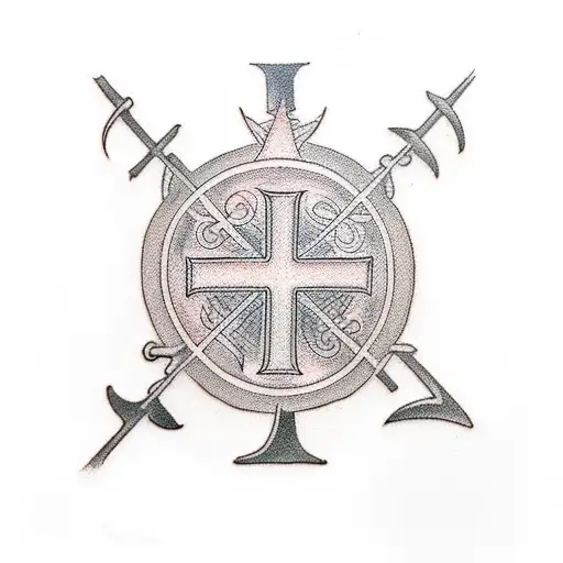 Christian Cross saying John 13:7 tattoo design idea