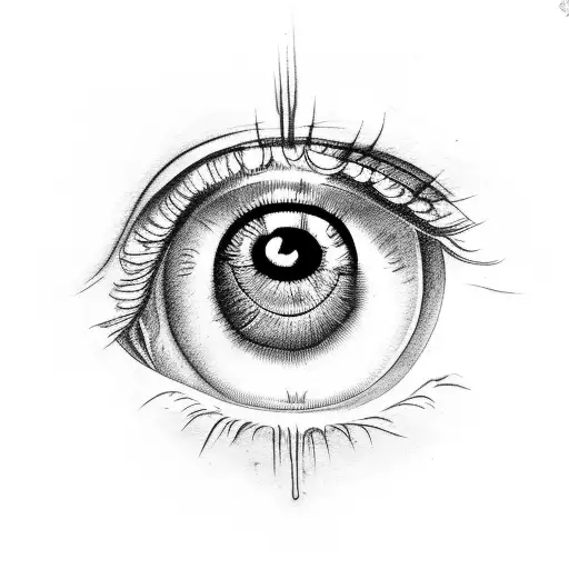eye in a reverse triangle tattoo design idea