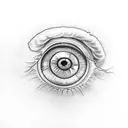 eye in a reverse triangle tattoo design idea