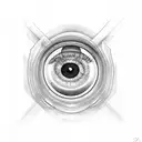 eye in a reverse triangle tattoo design idea