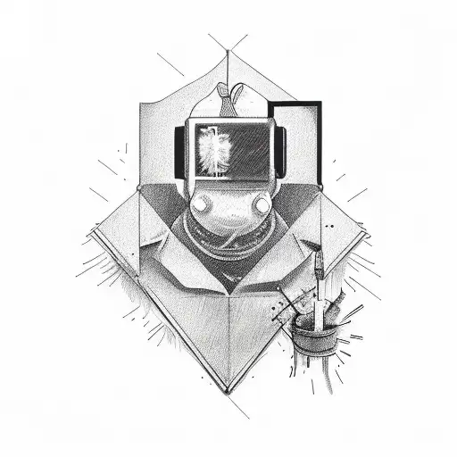 welder welding cross tattoo design idea