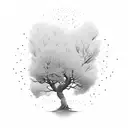 tree made of ash tattoo design idea