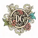 Initials D G  tattoo design idea