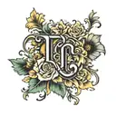 Initials D G  tattoo design idea