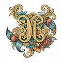 Initials D G  tattoo design idea