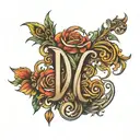 Initials D G  tattoo design idea