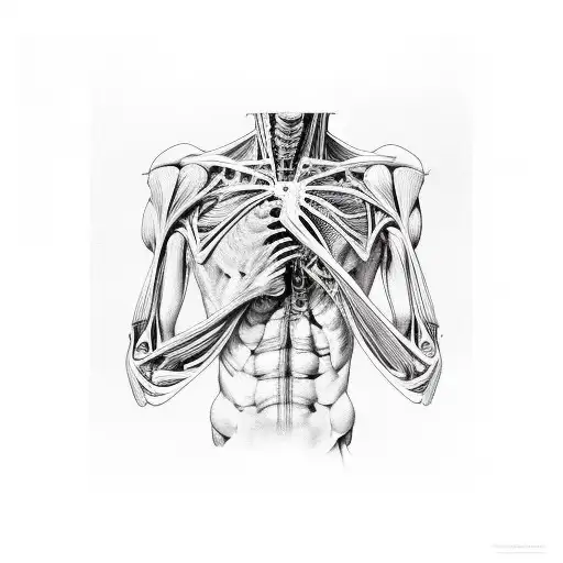 anatomy human arms tattoo design idea
