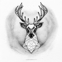 stag tattoo design idea