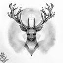 stag tattoo design idea