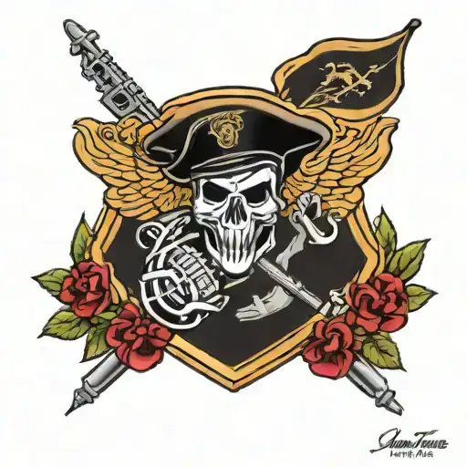 usmc infantry tattoo design idea