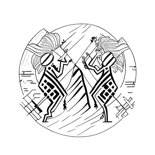 David and Goliath  tattoo design idea