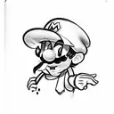 Mario Bros tattoo design idea