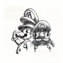 Mario Bros tattoo design idea