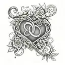 infinity love father and husband wife nature tattoo design idea