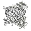 infinity love father and husband wife nature tattoo design idea