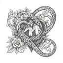 infinity love father and husband wife nature tattoo design idea