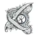infinity love father and husband wife nature tattoo design idea