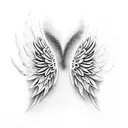 angelwings with fingerprints tattoo design idea