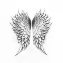 angelwings with fingerprints tattoo design idea