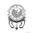 reloj de arena con sangre tattoo design idea