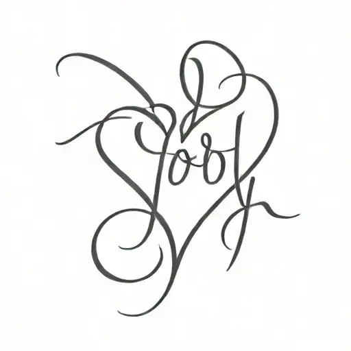 heart with y and 2004 written tattoo design idea