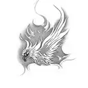 Phoenix rising flames  tattoo design idea