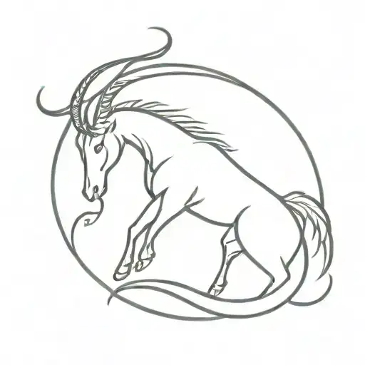 zodiac sign capricorn symbol love tattoo design idea