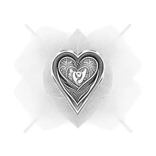 3 heart tattoo design idea