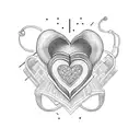 3 heart tattoo design idea